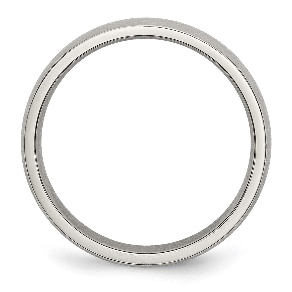 Chisel Stainless Steel Polished 4mm Half Round Band