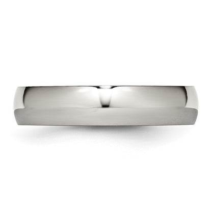 Chisel Stainless Steel Polished 5mm Half Round Band