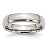 Chisel Stainless Steel Polished 5mm Half Round Band