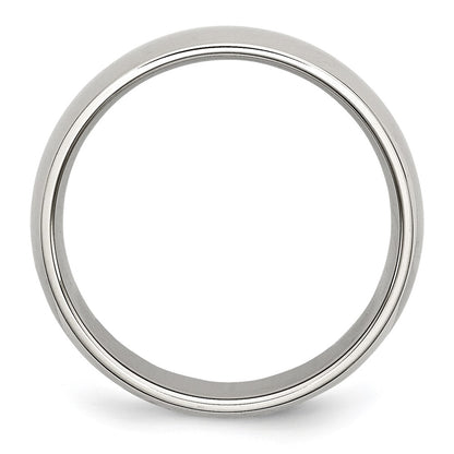 Chisel Stainless Steel Polished 6mm Half Round Band