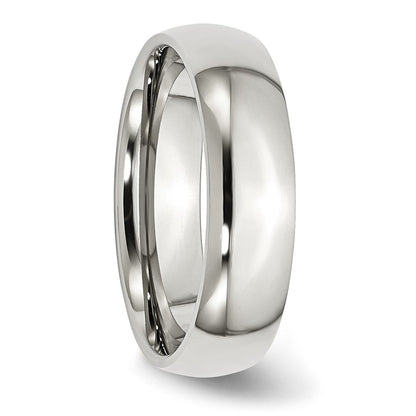 Chisel Stainless Steel Polished 6mm Half Round Band