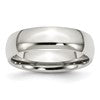 Chisel Stainless Steel Polished 6mm Half Round Band