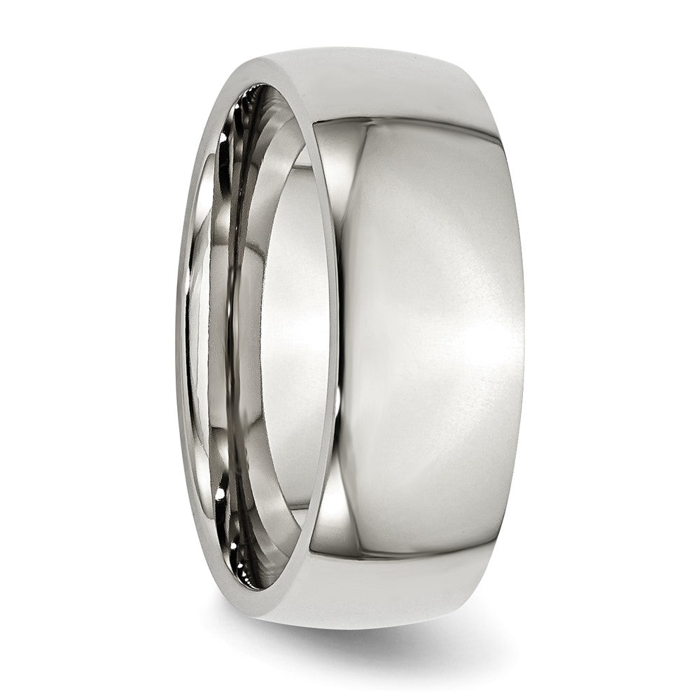 Chisel Stainless Steel Polished 8mm Half Round Band