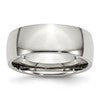 Chisel Stainless Steel Polished 8mm Half Round Band