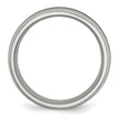 Chisel Stainless Steel Polished with Black Carbon Fiber Inlay 8mm Band