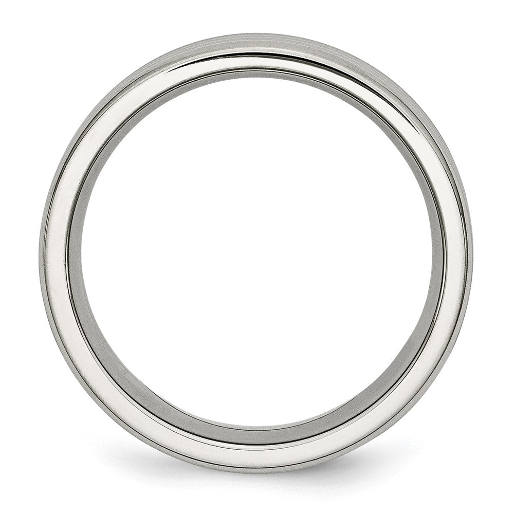 Chisel Stainless Steel Polished 8mm Grooved Band