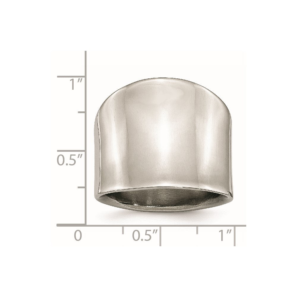 Chisel Stainless Steel Polished Ring