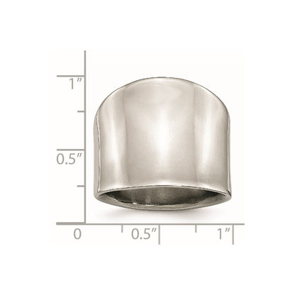 Chisel Stainless Steel Polished Ring