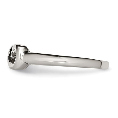 Chisel Stainless Steel Polished Infinity Symbol Ring
