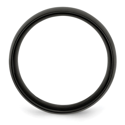 Chisel Stainless Steel Polished Black IP-plated 8mm Band