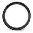 Chisel Stainless Steel Brushed Black IP-plated 8mm Flat Band