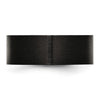 Chisel Stainless Steel Brushed Black IP-plated 8mm Flat Band