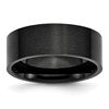 Chisel Stainless Steel Brushed Black IP-plated 8mm Flat Band