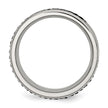 Chisel Stainless Steel Polished Grooved with Genuine Stingray Textured 8mm Band