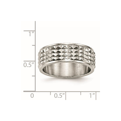 14K White Gold 5-Stone (Holds 5-3.1mm Round) Open Channel Band Mounting