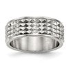 Chisel Stainless Steel Polished 8mm Studded Band
