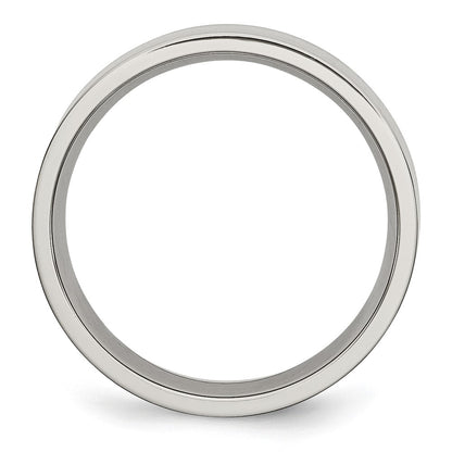 Chisel Stainless Steel Brushed 6mm Flat Band