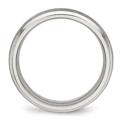 Chisel Stainless Steel Polished Laser Cut 6mm Band