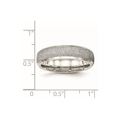 Chisel Stainless Steel Polished Laser Cut 6mm Band