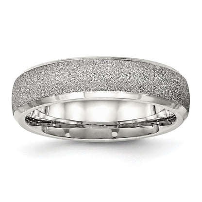 Chisel Stainless Steel Polished Laser Cut 6mm Band