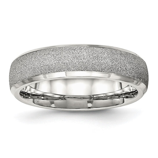 Chisel Stainless Steel Polished Laser Cut 6mm Band