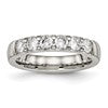 Chisel Stainless Steel Polished CZ 4mm Band