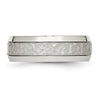 Chisel Stainless Steel Brushed Polished and Hammered 7.5mm Band