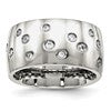 Chisel Stainless Steel Polished CZ 12mm Band