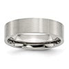 Chisel Stainless Steel Brushed 6mm Flat Band