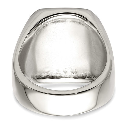 Chisel Stainless Steel with 14k Gold Accent Polished Praying Hands Ring