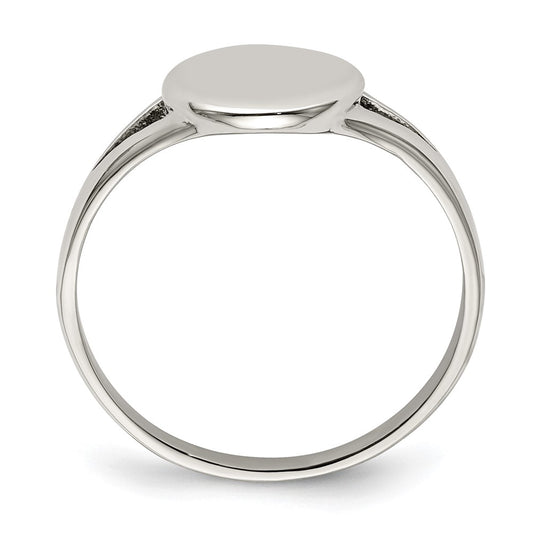 Chisel Stainless Steel Polished Oval Disc Ring