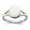 Chisel Stainless Steel Polished Oval Disc Ring