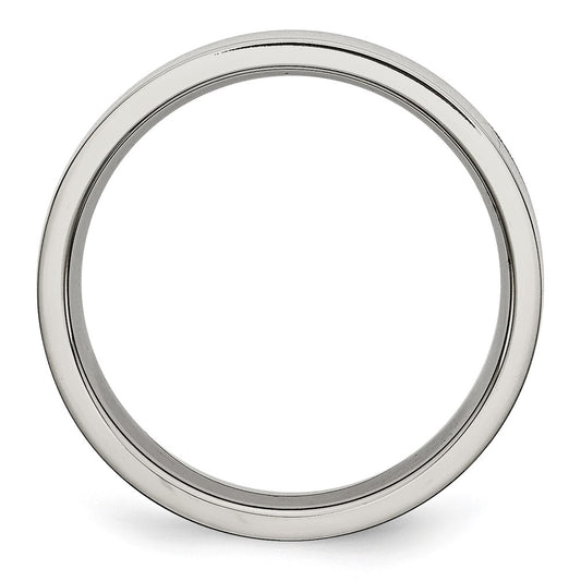 Chisel Stainless Steel Polished 5mm Flat Band