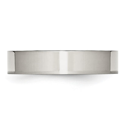 Chisel Stainless Steel Polished 5mm Flat Band