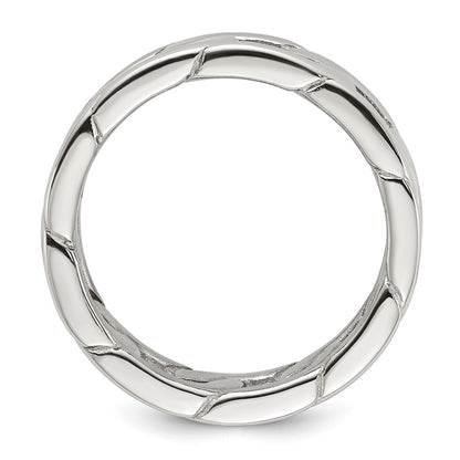 Chisel Stainless Steel Polished Chain Style 7mm Band