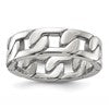 Chisel Stainless Steel Polished Chain Style 7mm Band