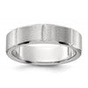 Chisel Stainless Steel Brushed and Polished Grooved 6mm Band