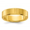 Chisel Stainless Steel Brushed and Polished Yellow IP-plated Grooved 6mm Band