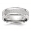 Chisel Stainless Steel Polished with Brushed Center 8mm Band