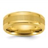 Chisel Stainless Steel Polished Yellow IP-plated Brushed Center 8mm Band