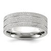 Chisel Stainless Steel Polished Laser-cut and Grooved 8mm Band