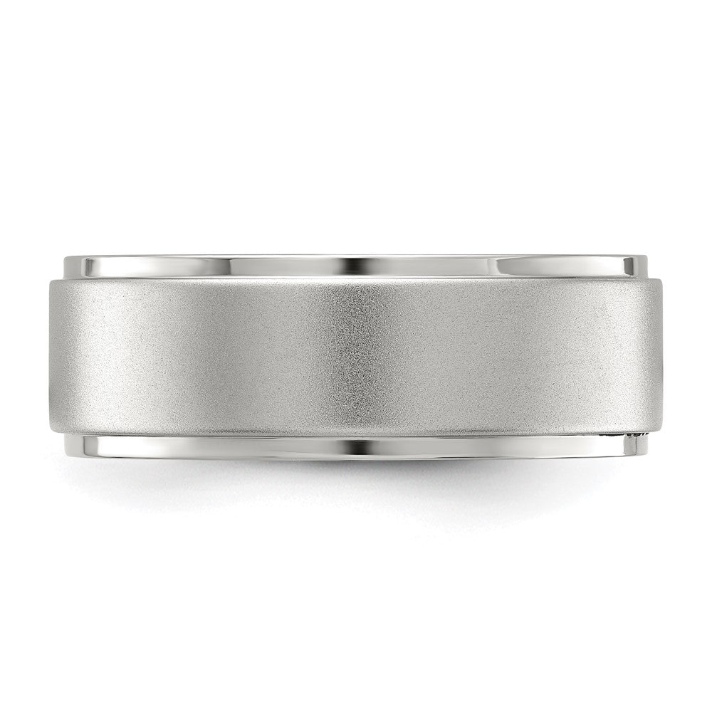 Chisel Stainless Steel Polished with Brushed Center 8mm Band
