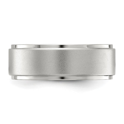 Chisel Stainless Steel Polished with Brushed Center 8mm Band