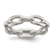 Chisel Stainless Steel Polished 6mm Chain Link Design Ring