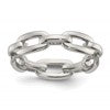 Chisel Stainless Steel Polished 6mm Chain Link Design Ring