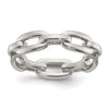 Chisel Stainless Steel Polished 6mm Chain Link Design Ring