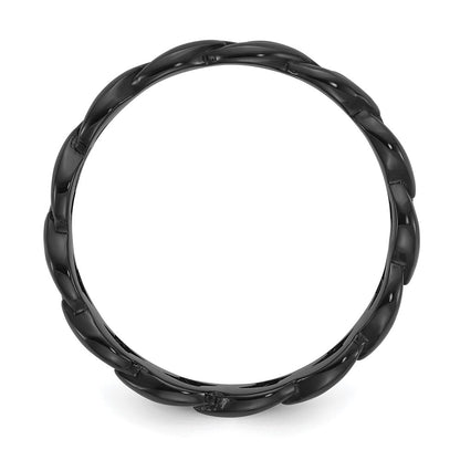 Chisel Stainless Steel Polished Black IP-plated 8mm Curb Link Band
