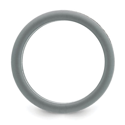 Chisel Stainless Steel Brushed Grey Silicone Center 8mm Band