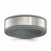 Chisel Stainless Steel Brushed Grey Silicone Center 8mm Band