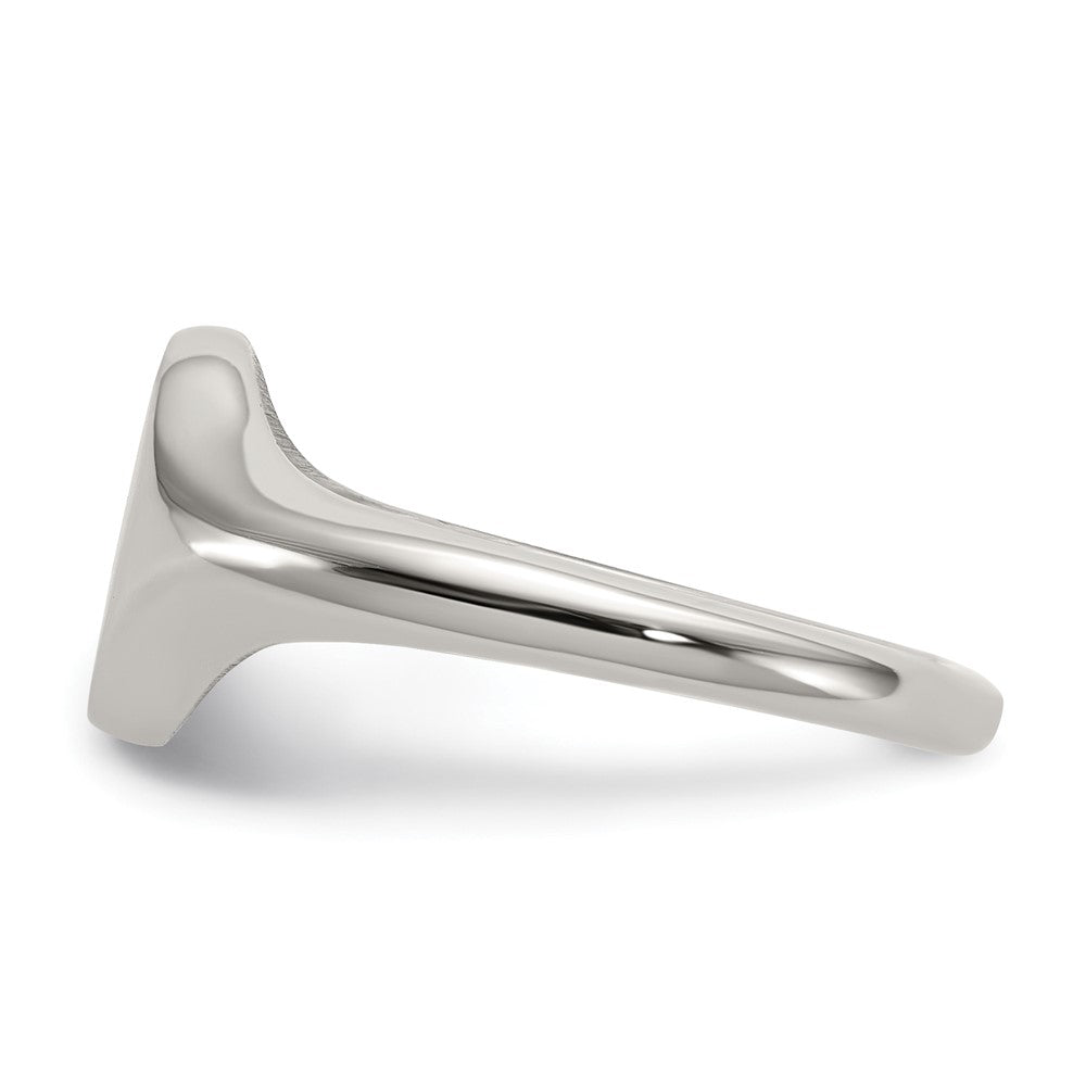 Chisel Stainless Steel Polished Round Disk Ring